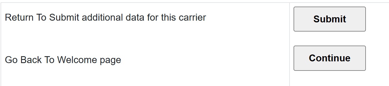 Submit Data confirmation actions
