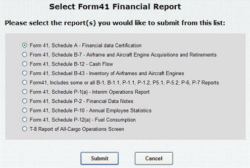 Figure 13: Select F41 Report