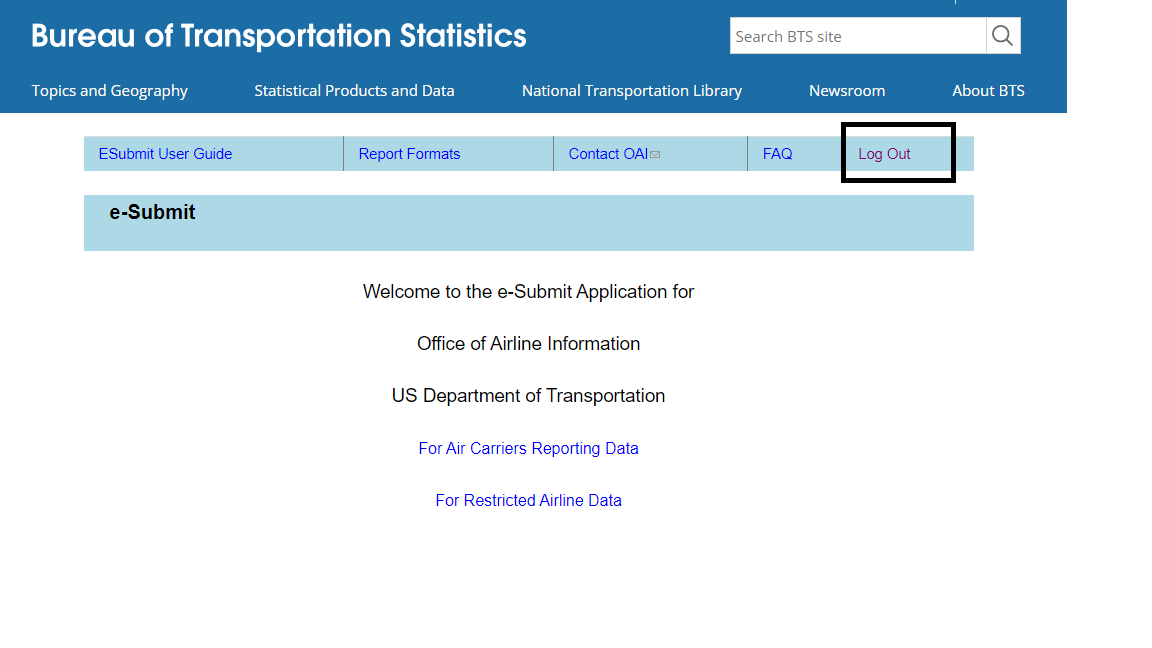 Figure 12:  Signout page
